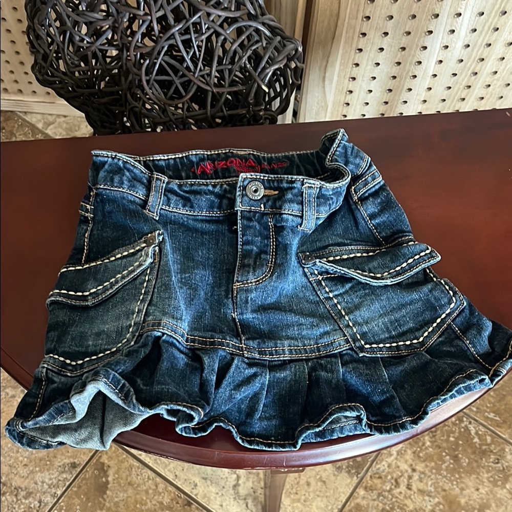 Denim Ruffle Skirt for Kids